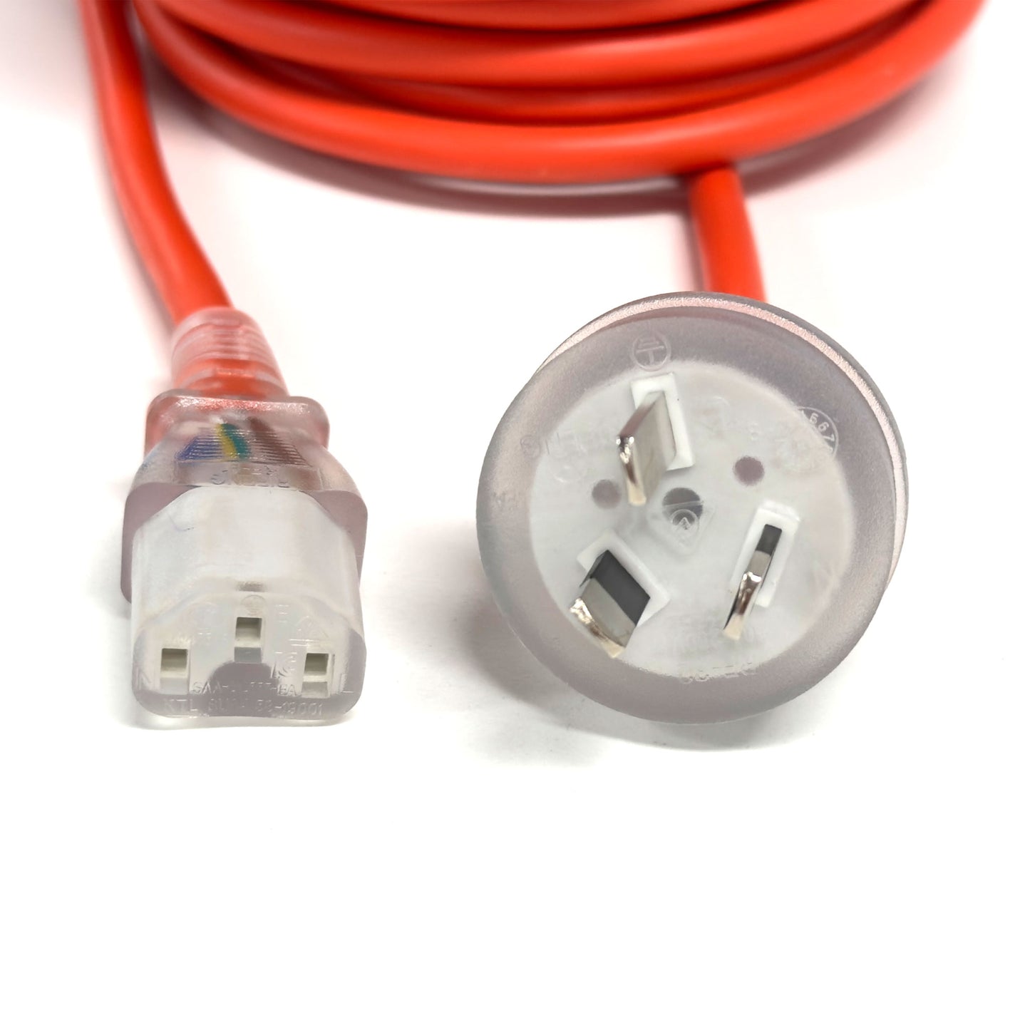 Vacspare 18m 3 Core 10A Orange Cord with IEC Plug
