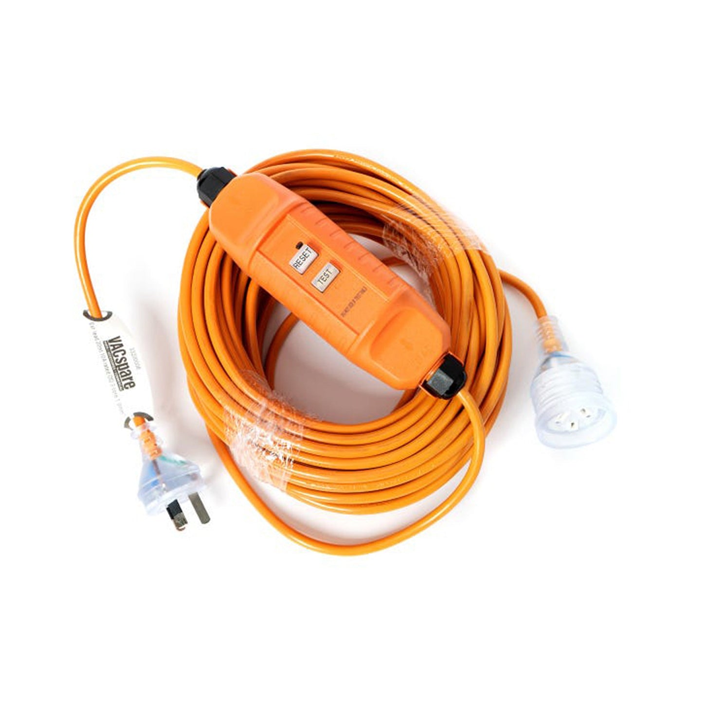 Universal RCD Extension Cord Orange 18 Metres 10 Amp 3 Core