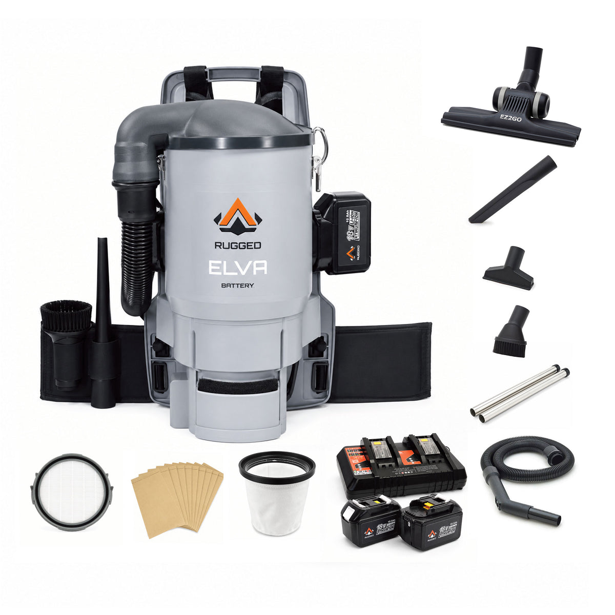 Rugged® Elva 32mm Cordless Backpack Vacuum Cleaner
