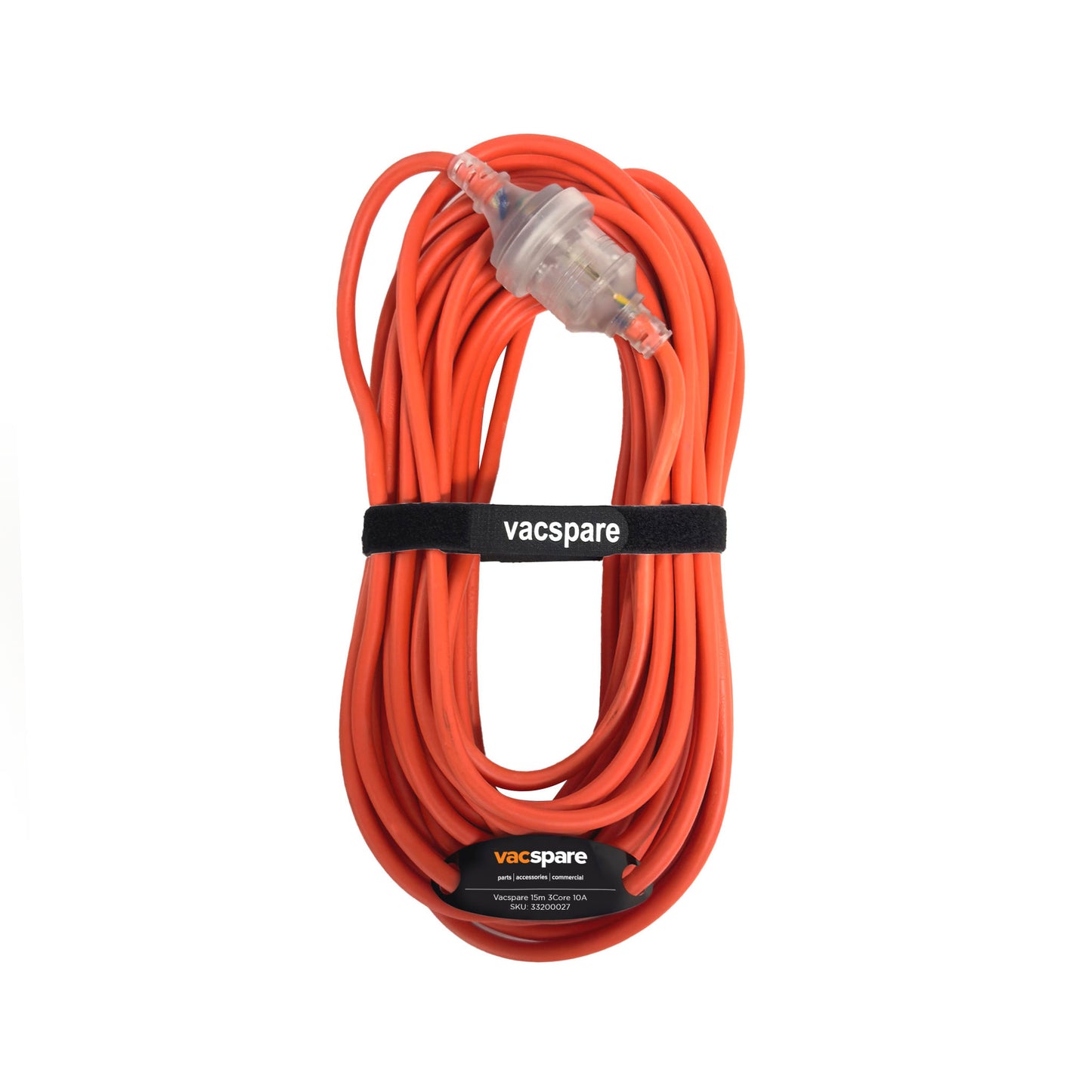 Vacspare 15m 3 Core 10A Orange Extension Cord