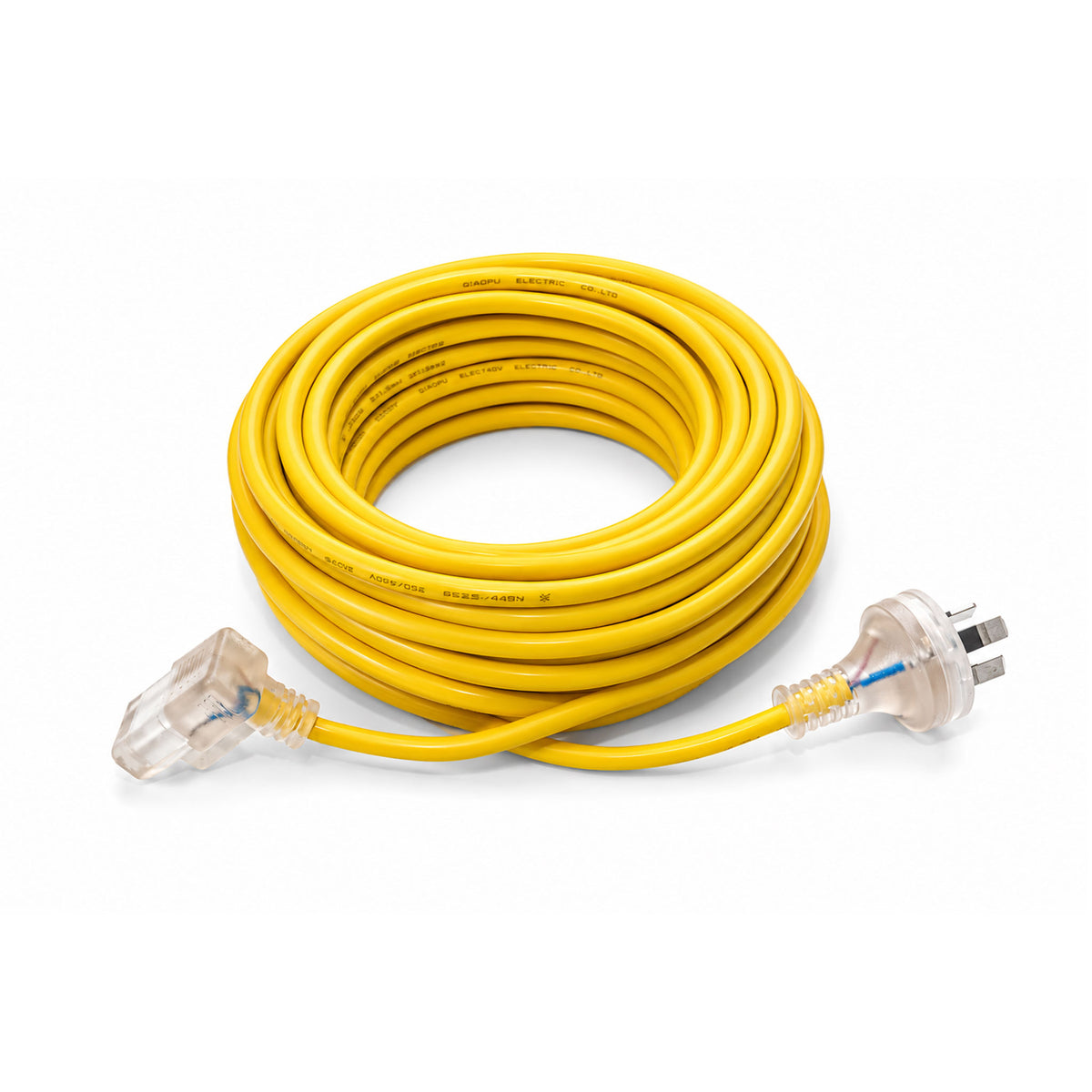 Universal 7.5 Amp Yellow Extension Cord with IEC Plug 15 Metres