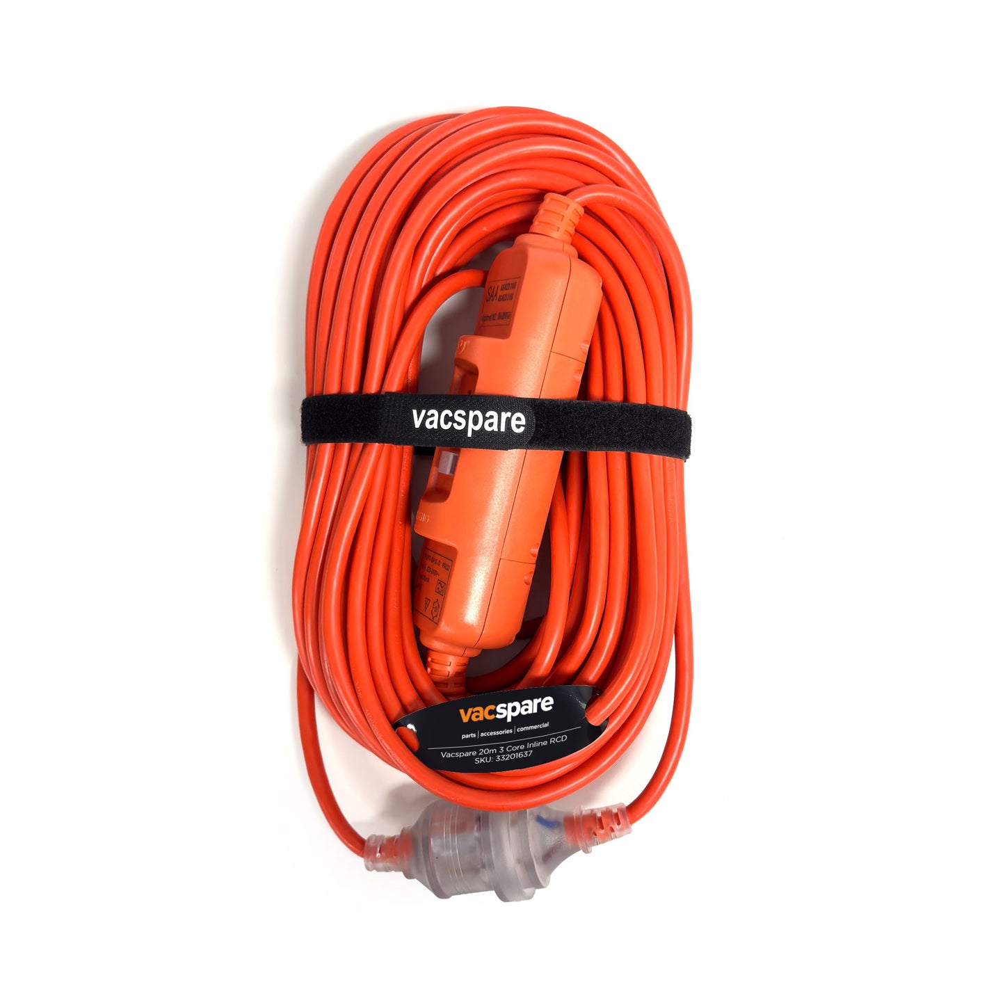 Vacspare 18m 3 Core 10A Extension Cord with Inline RCD