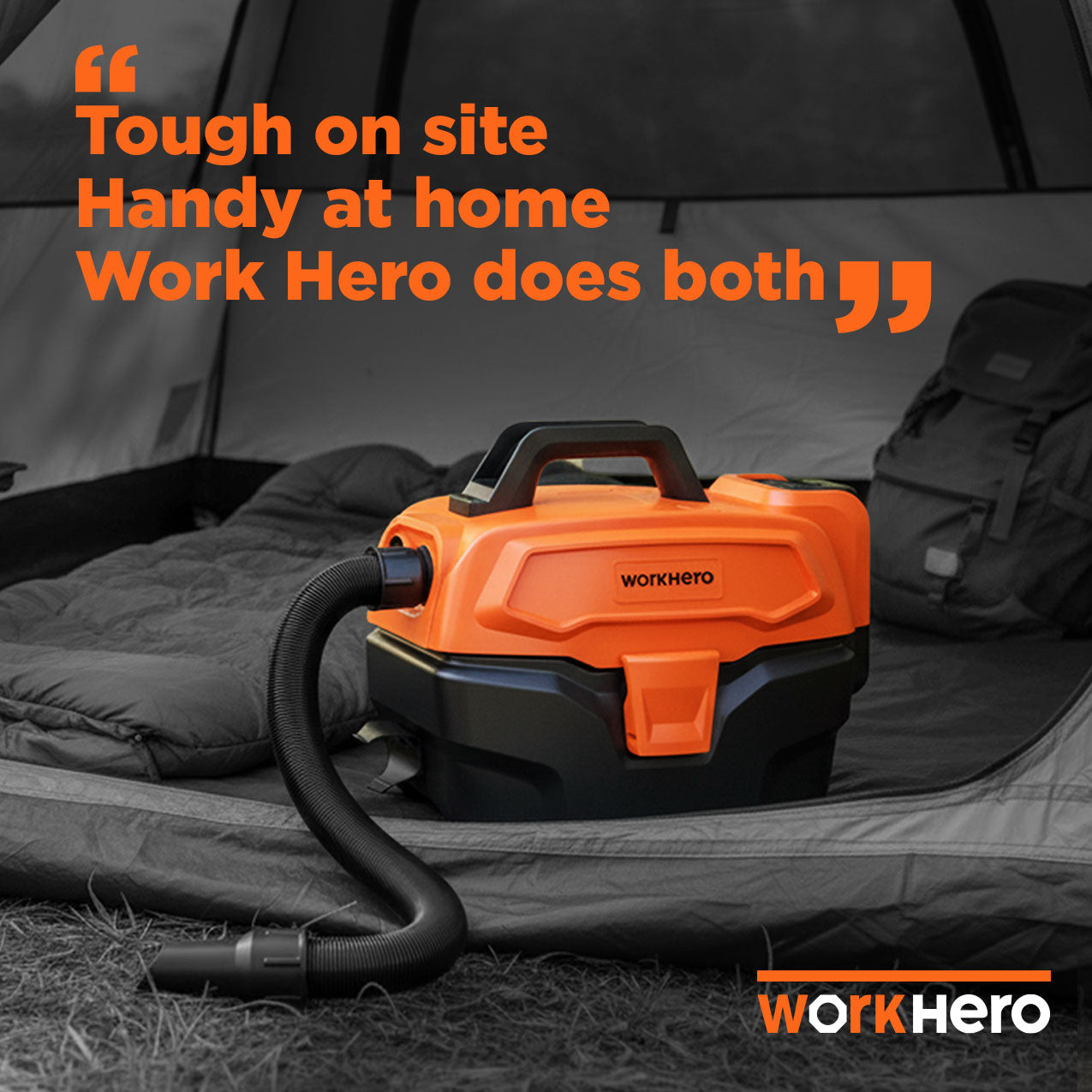 Work Hero Tradie Wet & Dry Portable Battery Vacuum with Blower Function